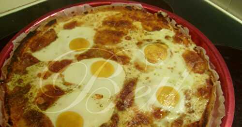 Pizza Marguerita aux Oeufs / Pizza Marguerita com Ovos