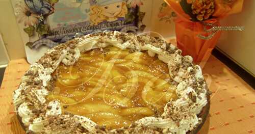 Tarte de Manga com Doce de Pêssego / Tarte à la Mangue Couverte de Confiture de Pêche