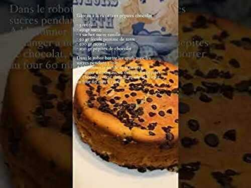 Gâteau a la Ricotta et Pepites de Chocolat / Bolo de Ricotta com Gotas de Chocolate