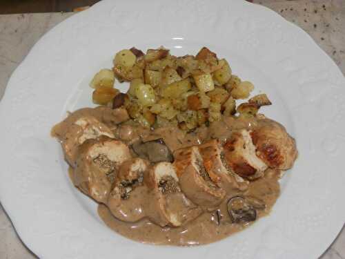 Ballotine de volaille sauce champignon