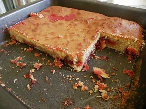 Brownies chocolat blanc et pralines roses