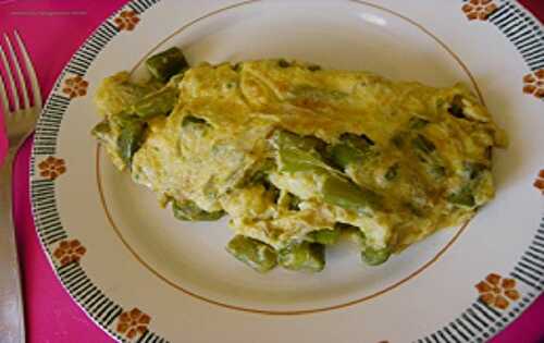 Omelette asperges vertes fraiches