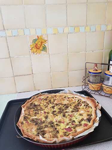 Quiche champignons jambon