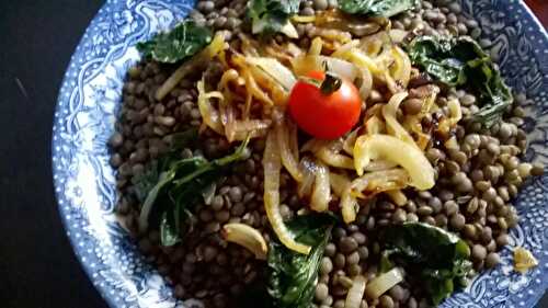 Salade de lentilles à la "vapeur douce"