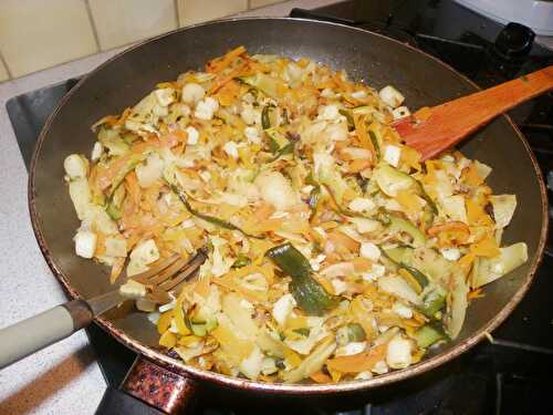 Tagliatelles de légumes et pétoncles