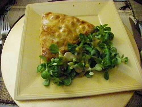 Tourte st jacque et sa salade