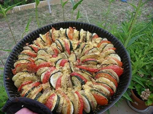Tiam de légumes(courgettes, tomates, pomme de terre, aubergines)