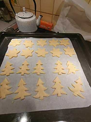 Biscuits de noël nature et chocolat