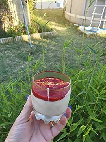 Panacotta au yaourt et framboises