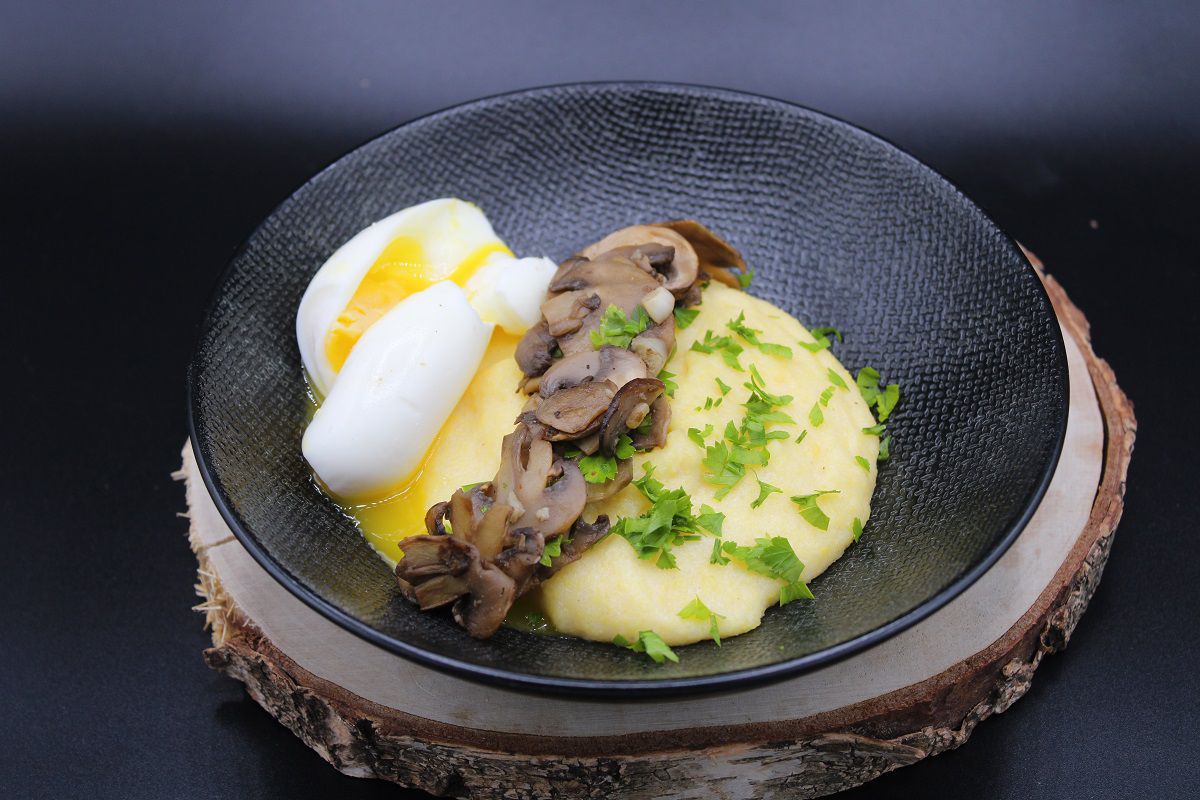 Polenta crémeuse aux champignons