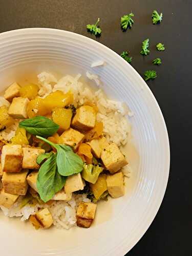 Tofu mariné à l'ananas