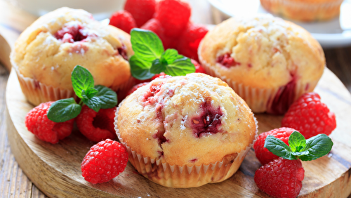 Muffins aux framboises