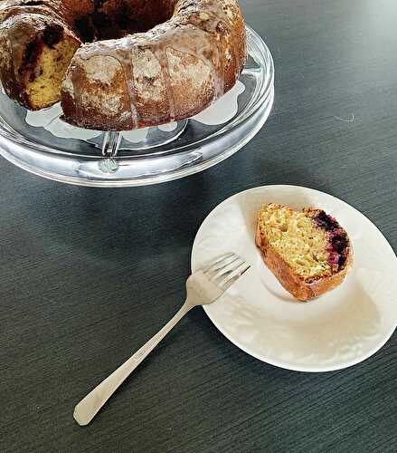 Gâteau Bundt aux bleuets et citron