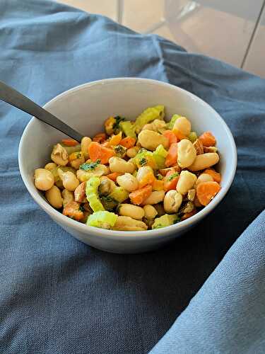 Poêlée de haricots blancs et amandes