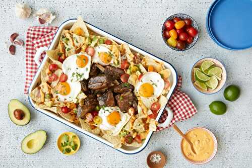 Chilaquiles de boeuf BBQ