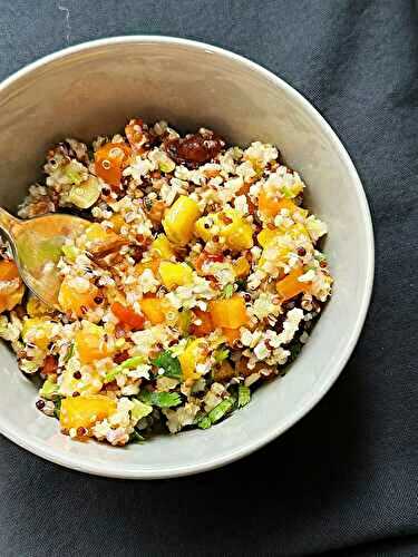 Salade de quinoa à la mangue, légumes