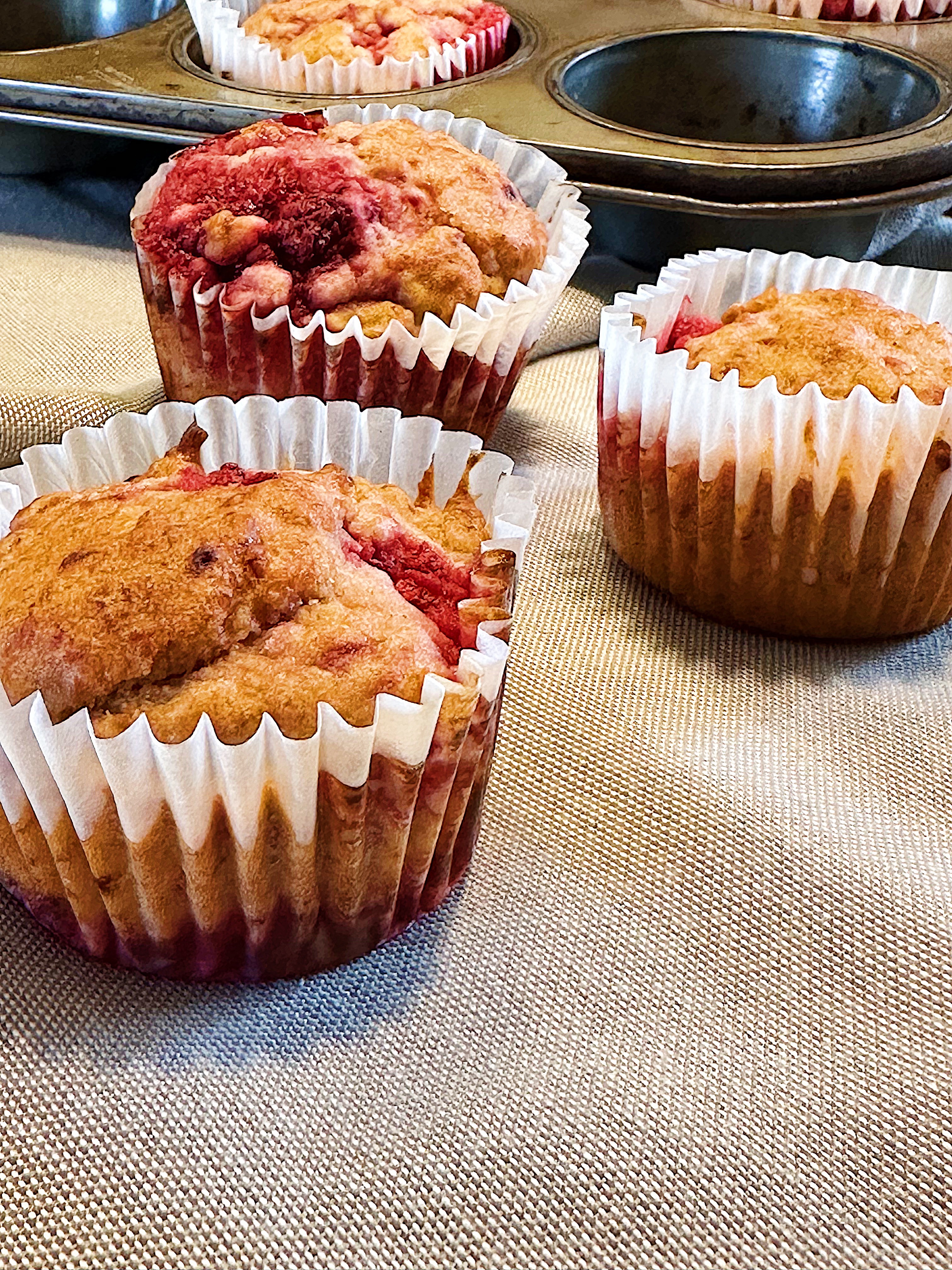 Muffins aux framboises sans gluten