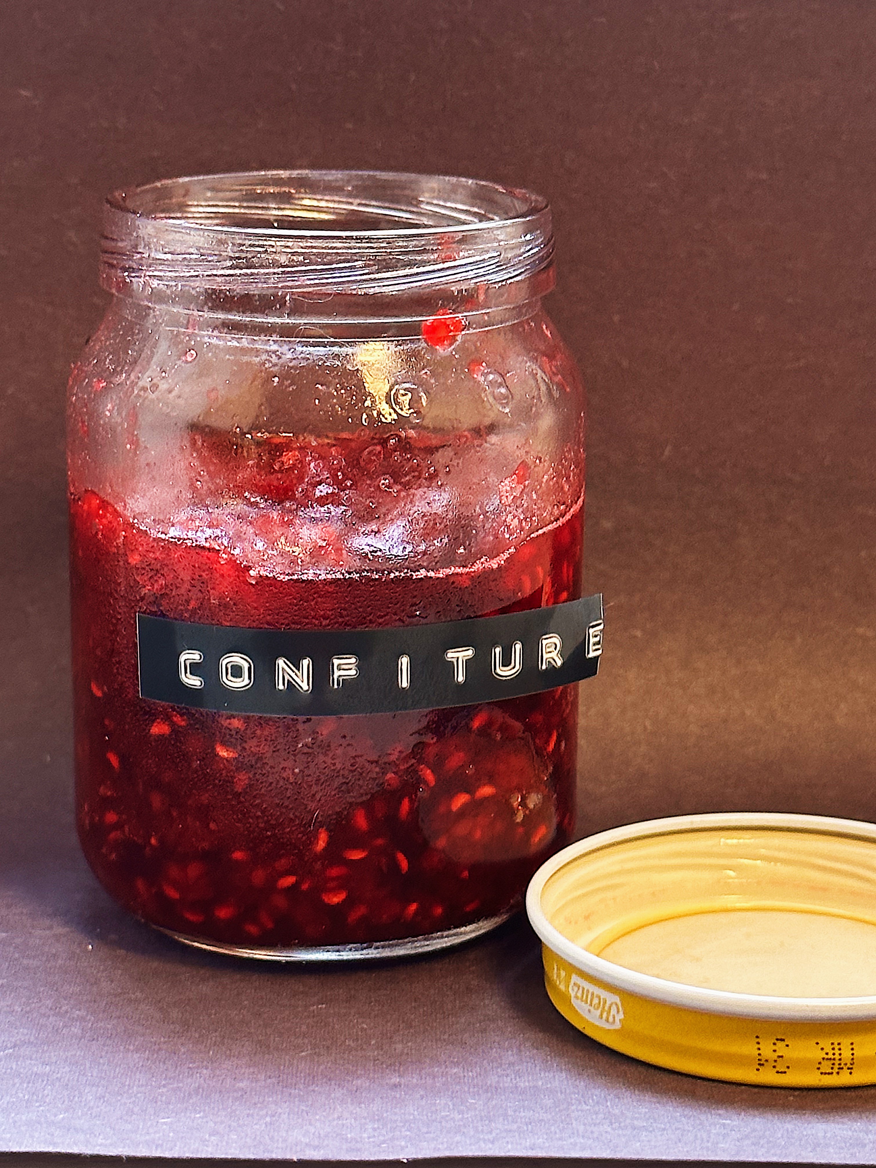 Confiture aux fraises et framboises