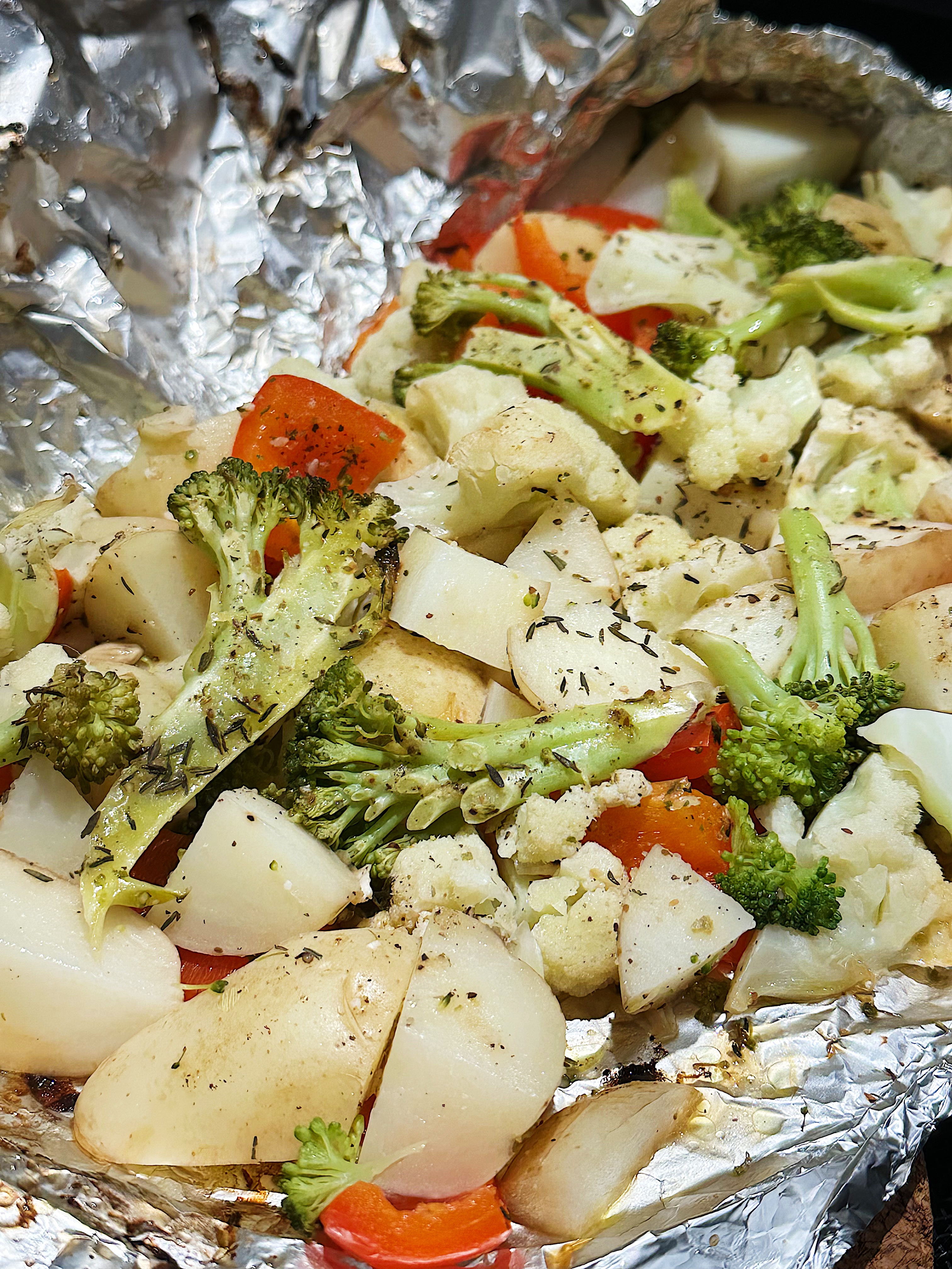 Papillote de légumes au BBQ