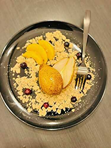 Poire pochée au sirop d’érable