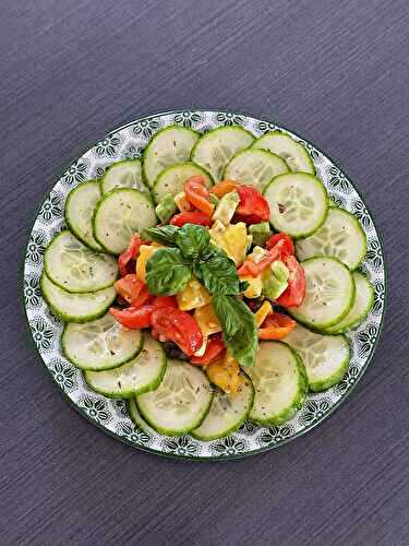 Concombre dégorgé à la mangue et avocat - Les Zackardises