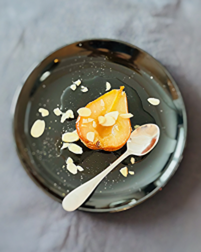 Poire pochée à l’érable