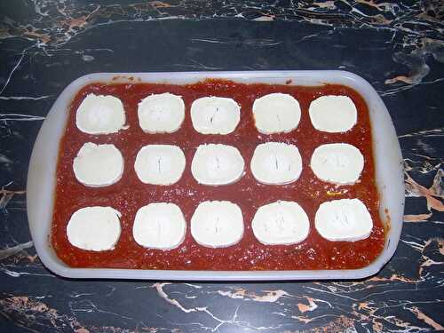 GRATIN D'AUBERGINE A LA TOMATE ET AU CHÈVRE
