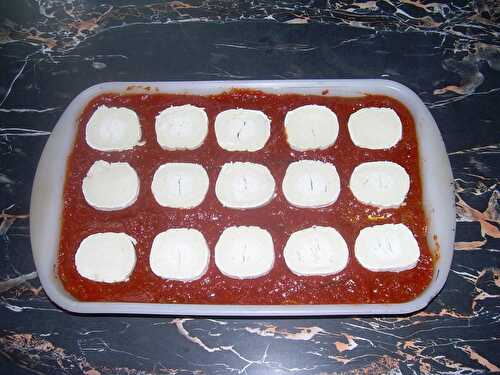 GRATIN D'AUBERGINE A LA TOMATE ET AU CHÈVRE