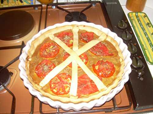 TARTE AUX TOMATES ET MOUTARDE