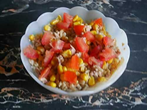 SALADE DE RIZ AU THON ET MAÏS