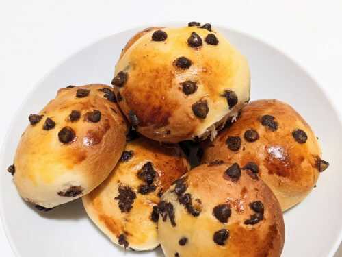 Petites brioches aux pépites de chocolat sans lait