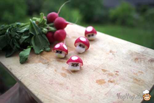 Recette de geek: Toad le champignon Nintendo en radis