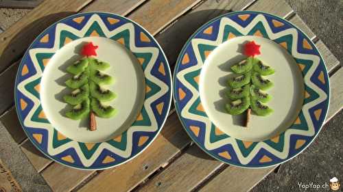 Sapin de Noël en kiwi - YopYop - Apprendre la cuisine amusante