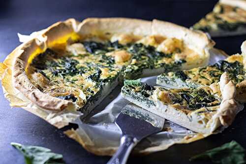 Quiche aux épinard façon spanakopita