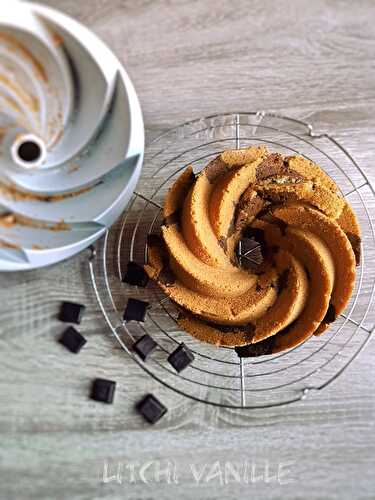 Bundt cake marbré au chocolat facile et rapide