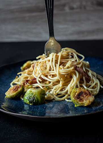 Carbonara de choux de Bruxelles