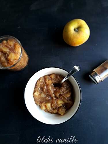 Compote de pomme aux épices : recette facile Compote et confiture Litchi & Vanille