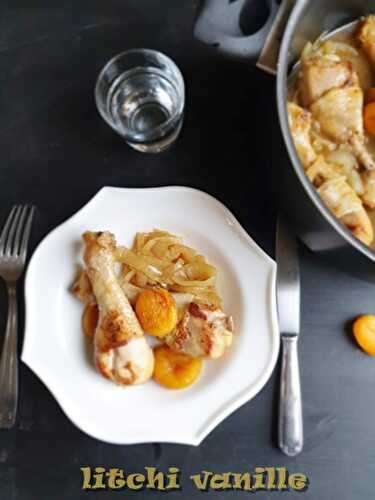 Pilons de poulet aux abricots moelleux (sans tajine) ~ Litchi & Vanille