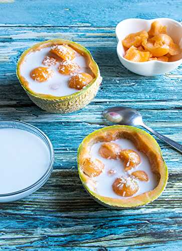 Soupe melon coco gingembre léger et savoureux ~ Litchi & Vanille