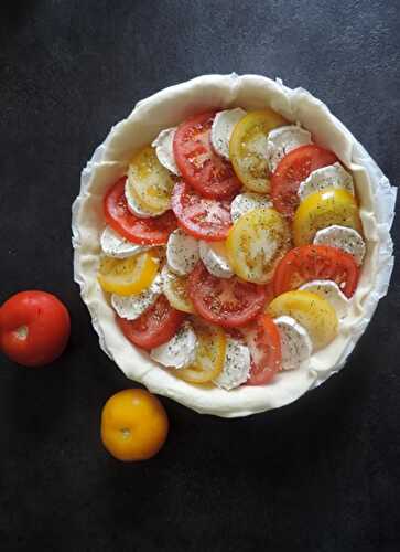 Tarte salée bicolore à la tomate ~ simple et délicieuse