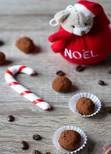 Truffes au chocolat, parfumé au café