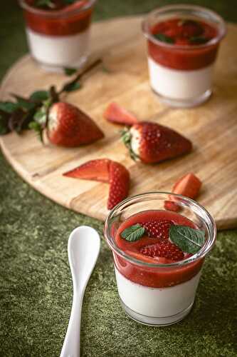 Panna cotta fraise menthe