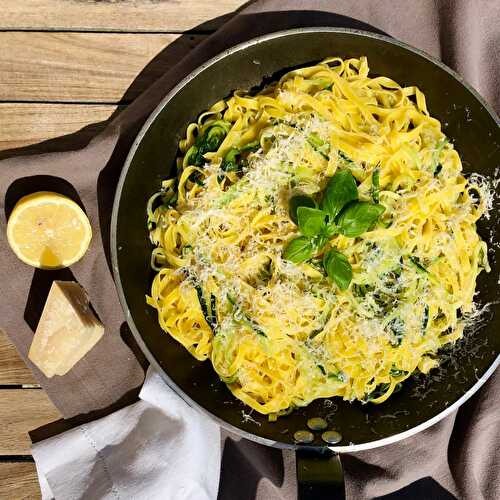 Fettuccine citron courgette