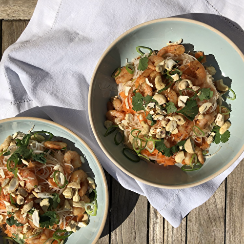 Salade de crevette thaï aux noix de cajou