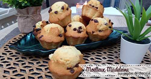 Moelleux Madeleine aux pépites de chocolat