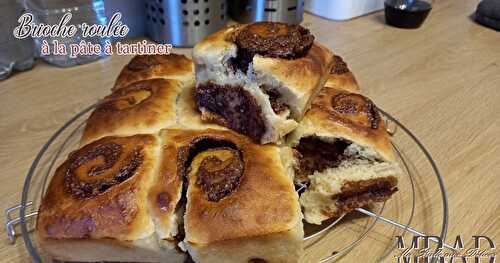 Brioche roulée à la pâte à tartiner