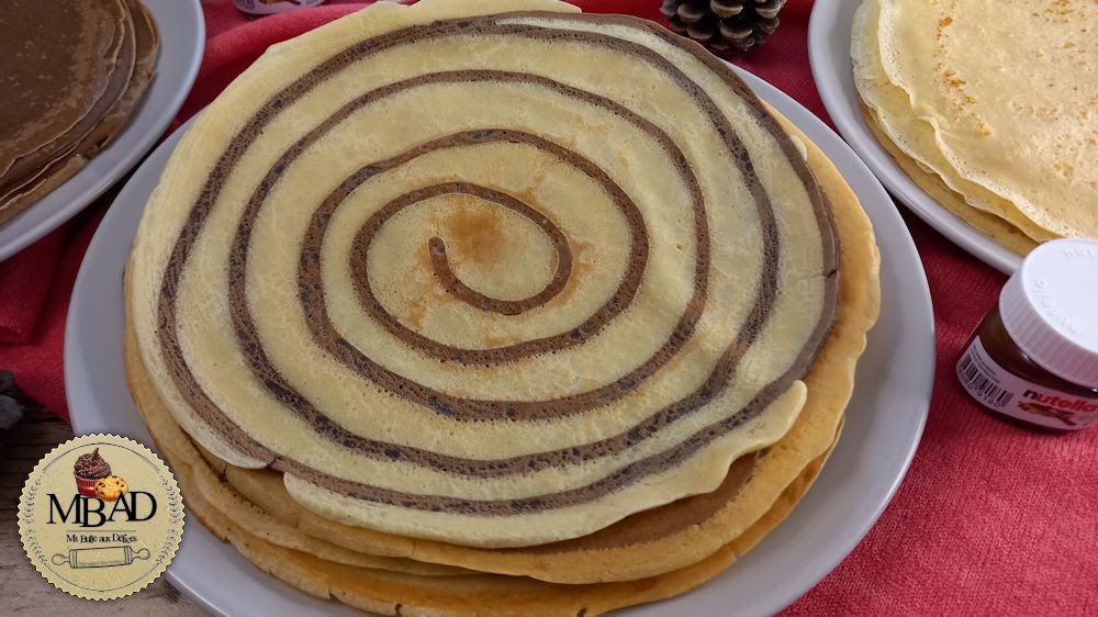 Crêpes Zébrées au yaourt