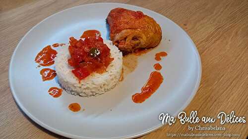 Poulet Basquaise au Cookéo avec son Riz Blanc