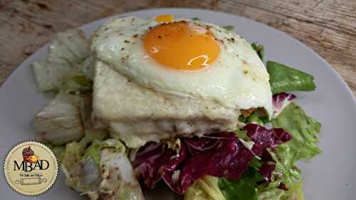 Croque Madame au four et sa salade.