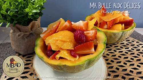 Salade de Fruits : Melon, Fraises & Framboises